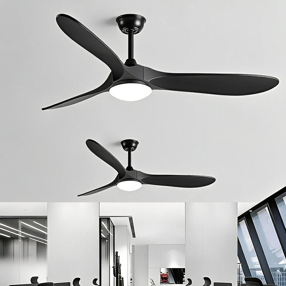 Ceiling Fan Integrated LED Reversible Airflow Quiet DC Motor
