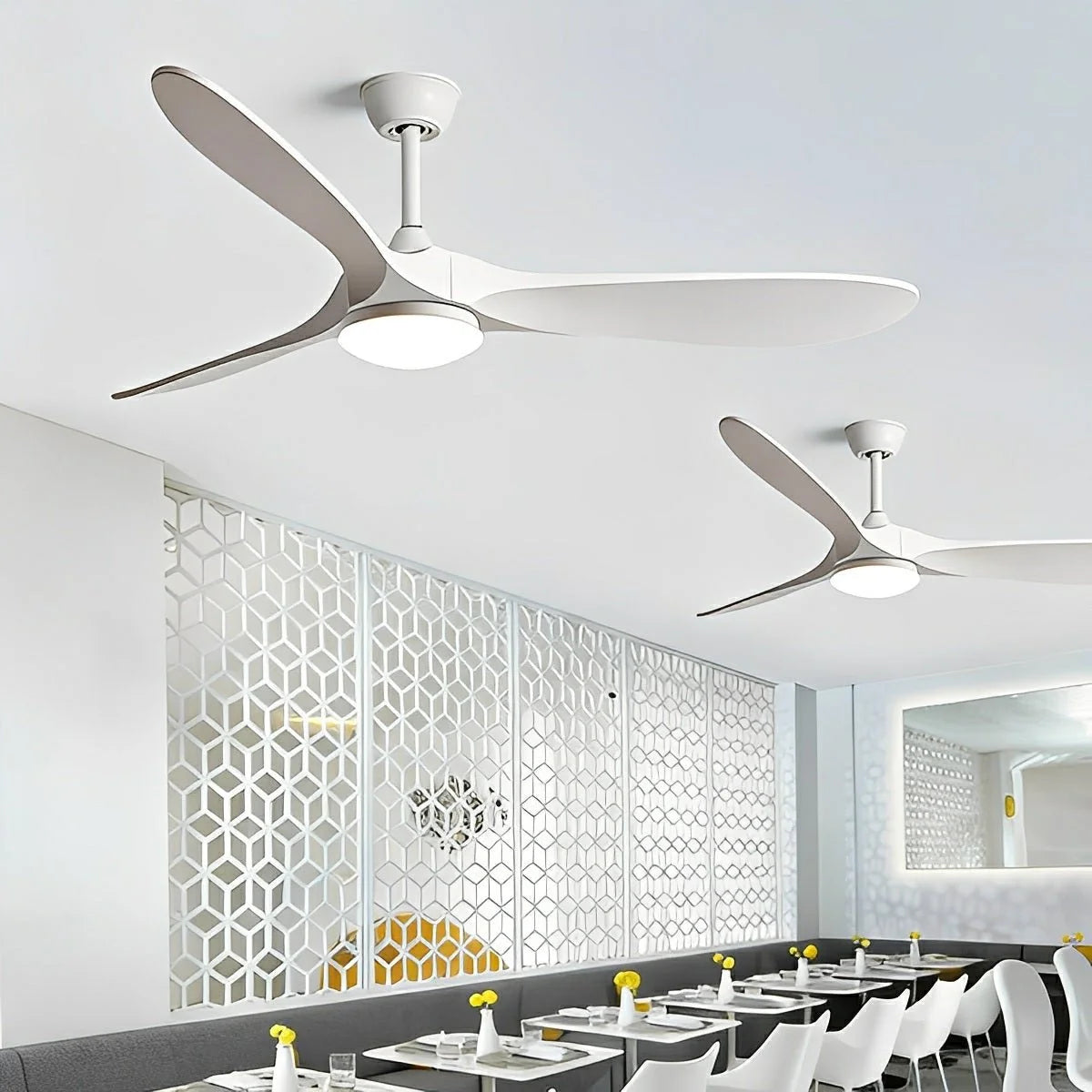 Ceiling Fan Integrated LED Reversible Airflow Quiet DC Motor