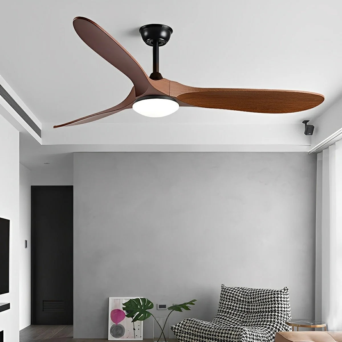 Ceiling Fan Integrated LED Reversible Airflow Quiet DC Motor