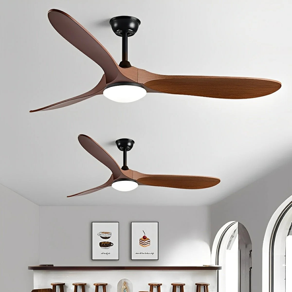 Ceiling Fan Integrated LED Reversible Airflow Quiet DC Motor