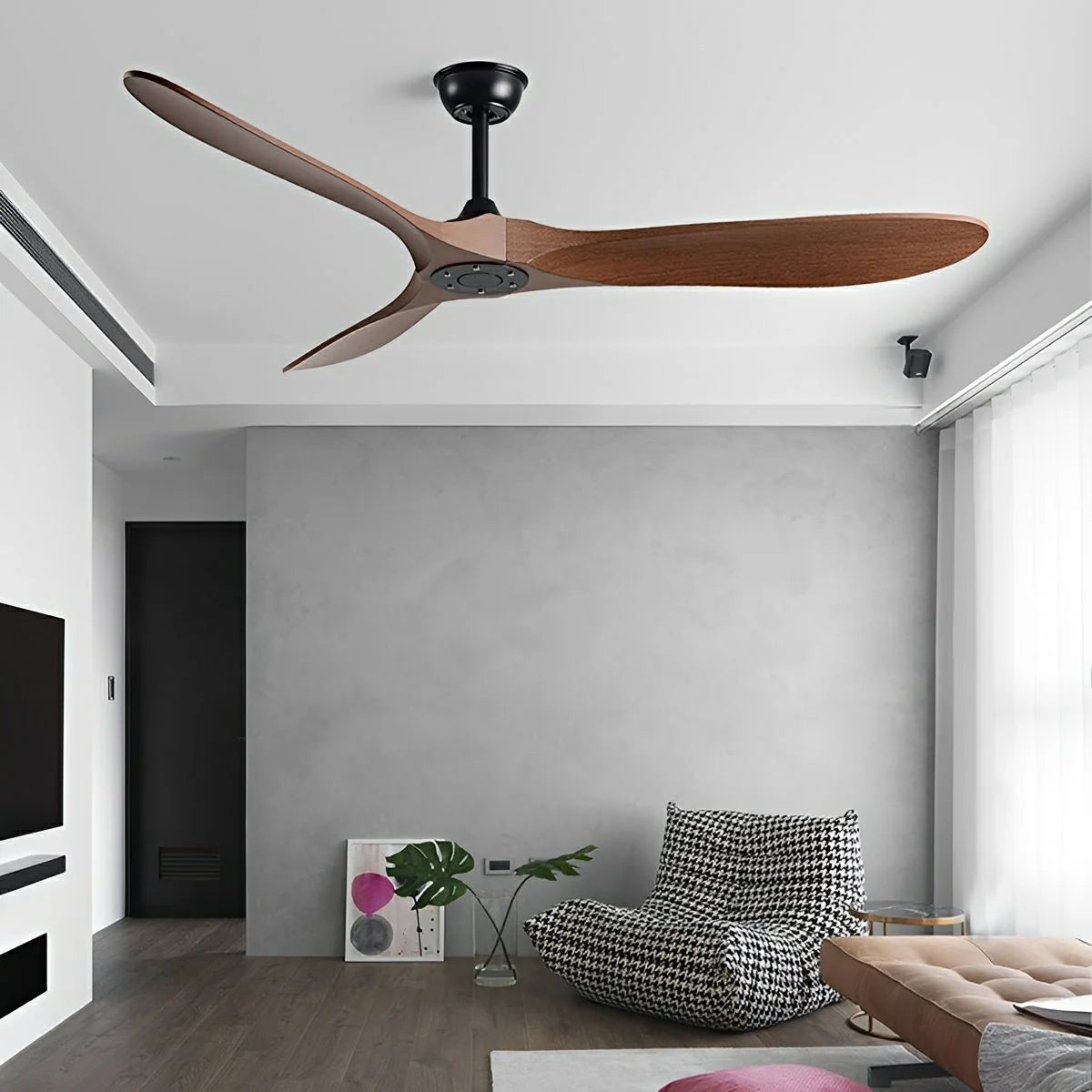 Ceiling Fan Quiet DC Motor Reversible Airflow 6-Speed Control