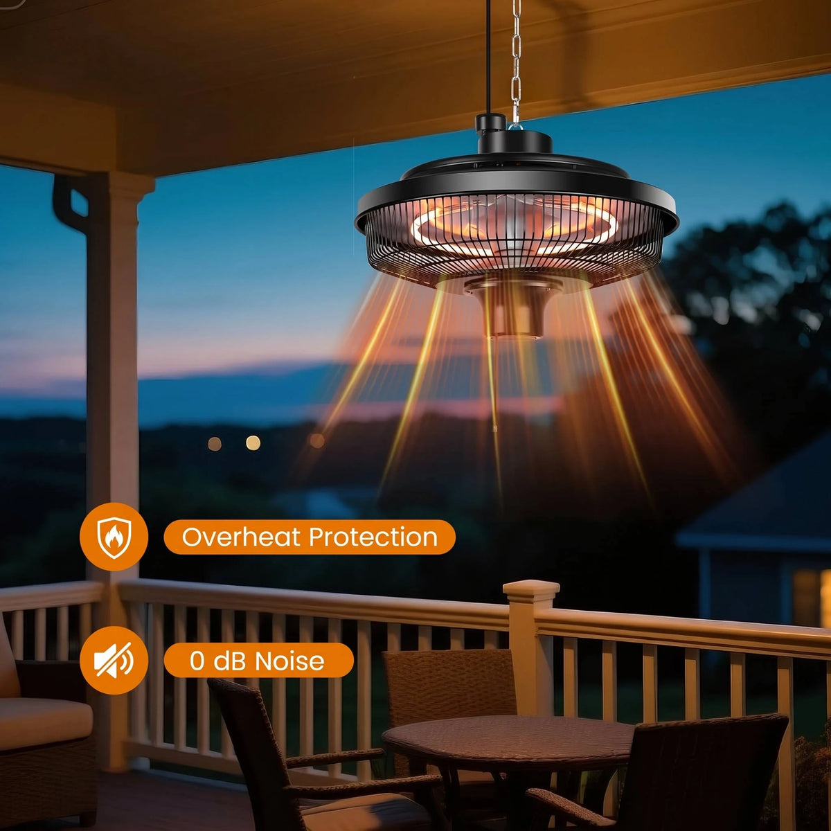 Ceiling Heater 1500W Outdoor IPX4 Water-Resistant