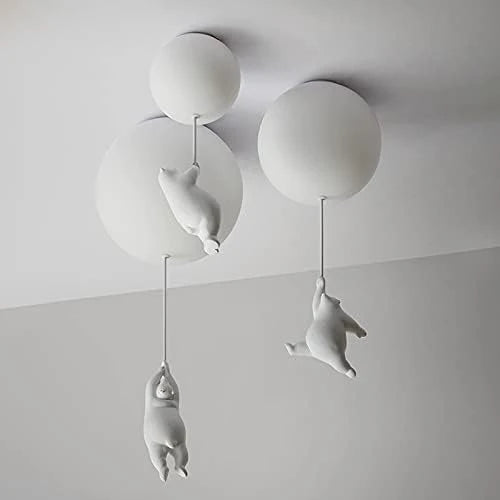 Ceiling Light Bear & Balloon Design Soft Ambient Glow