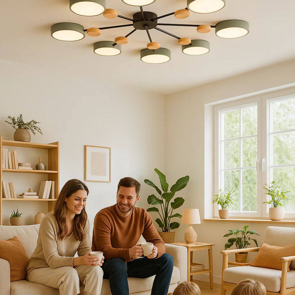Ceiling Light Branched Design Integrated Warm White LED