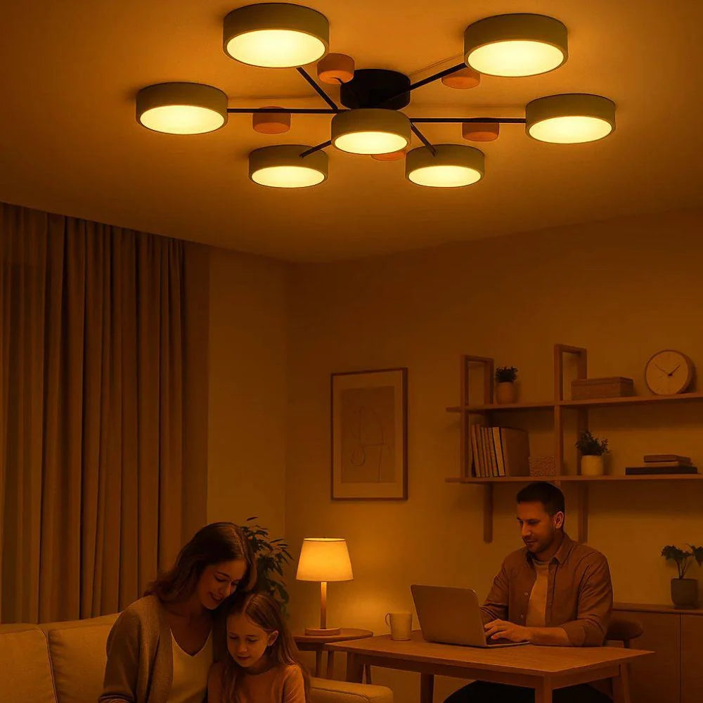 Ceiling Light Branched Design Integrated Warm White LED
