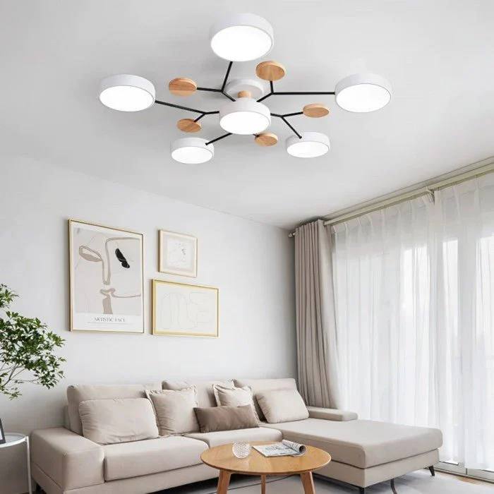 Ceiling Light Branched Design Integrated Warm White LED