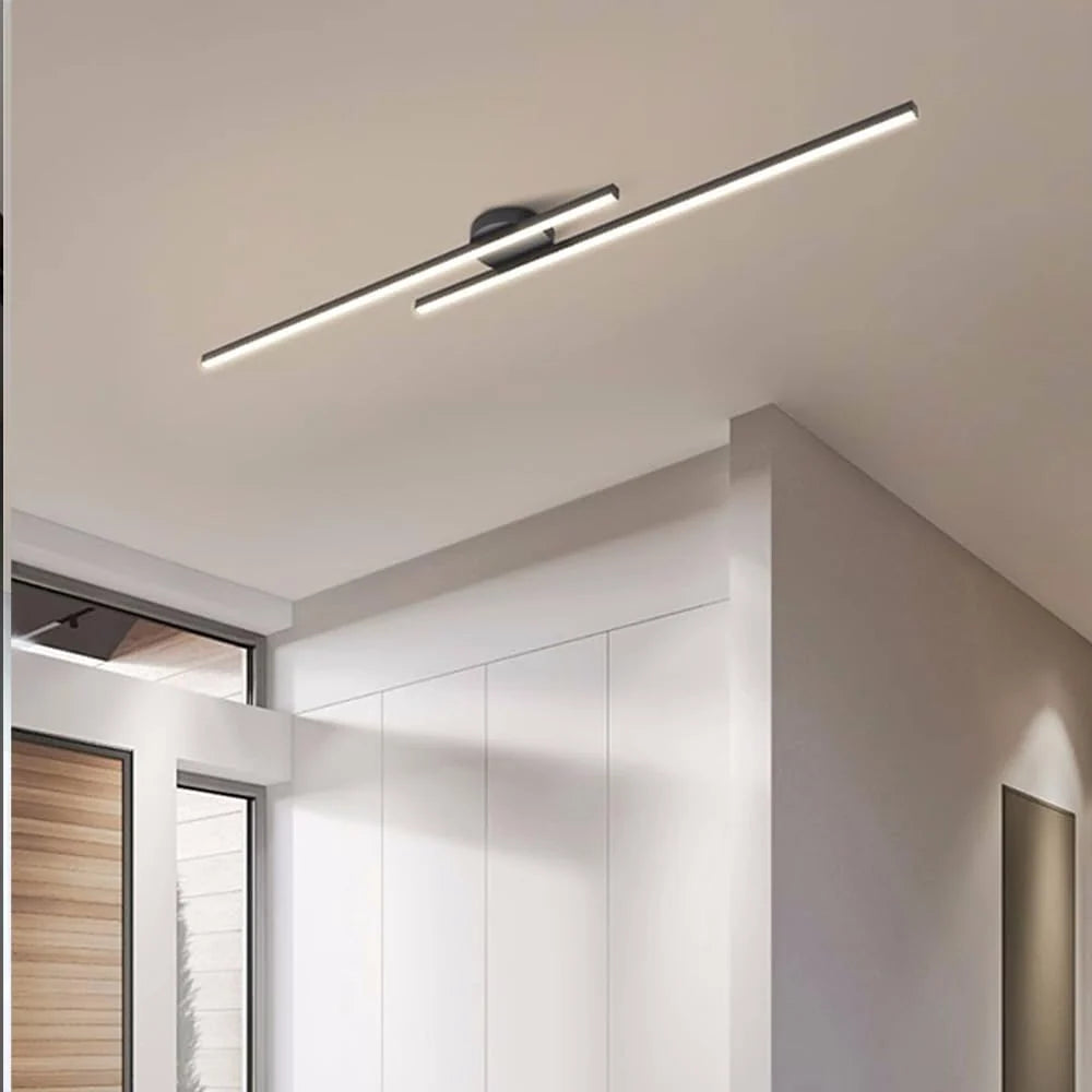 Ceiling Light Double Linear LED Semi-Flush Mount