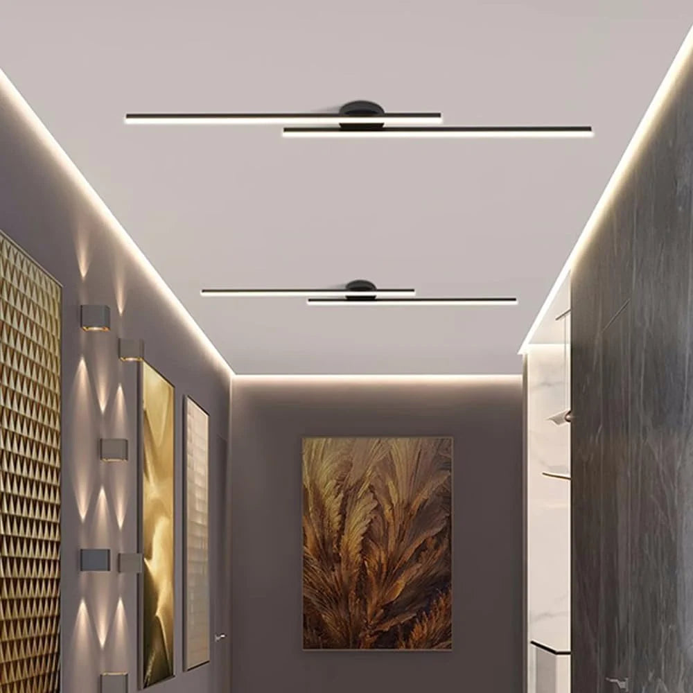 Ceiling Light Double Linear LED Semi-Flush Mount