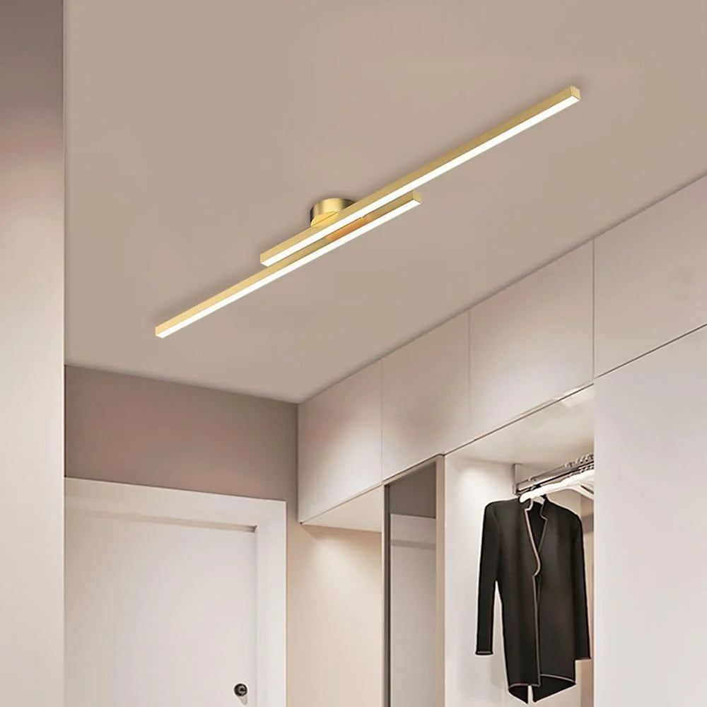 Ceiling Light Double Linear LED Semi-Flush Mount
