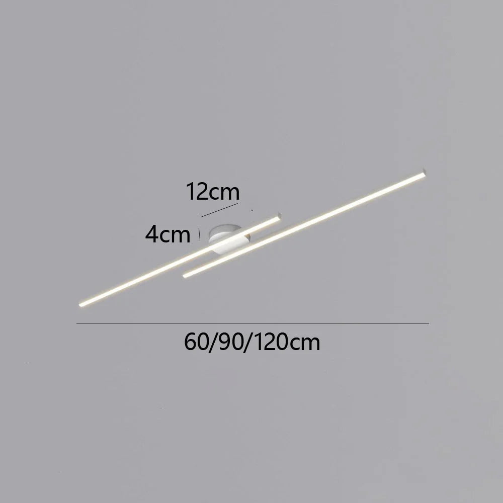 Ceiling Light Double Linear LED Semi-Flush Mount