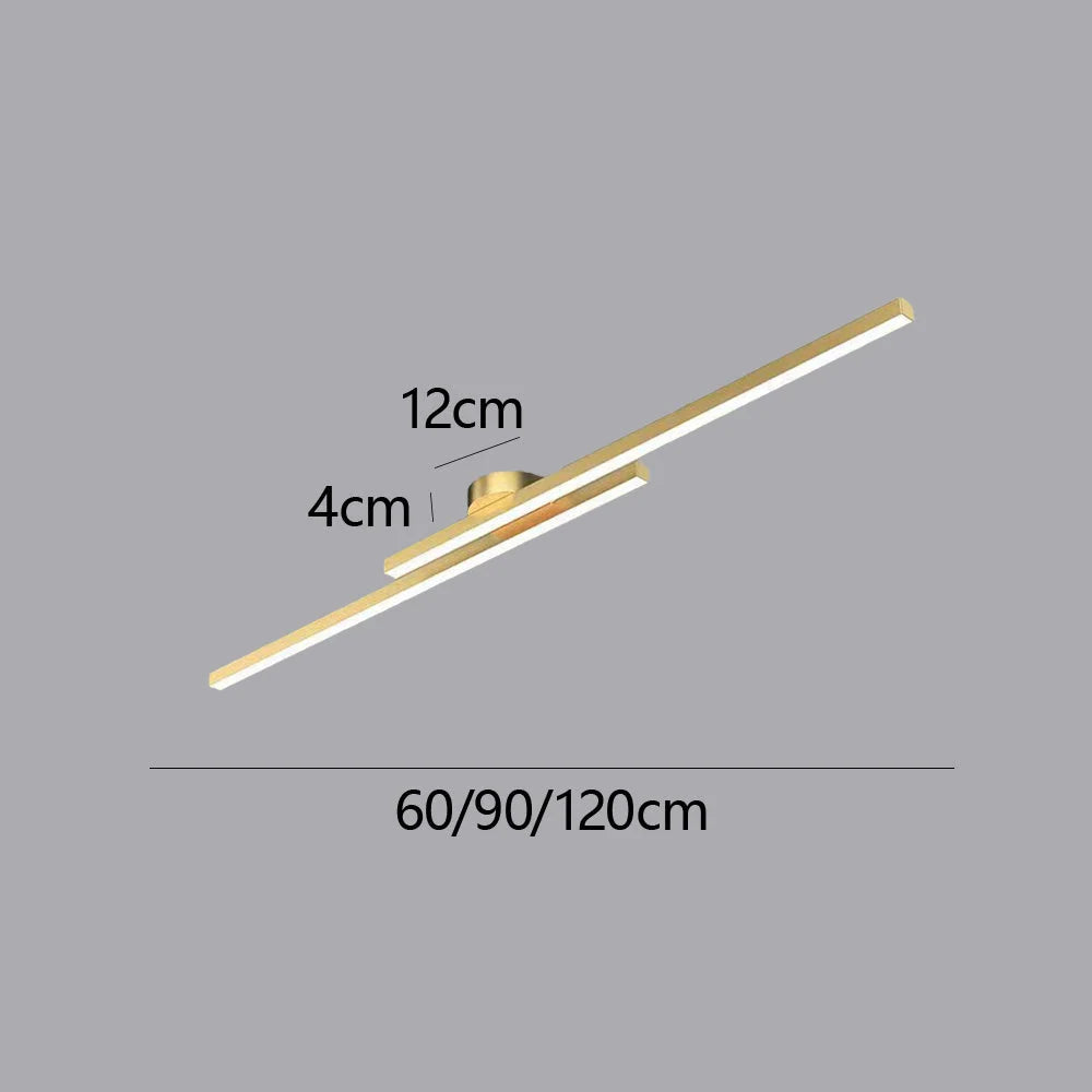 Ceiling Light Double Linear LED Semi-Flush Mount