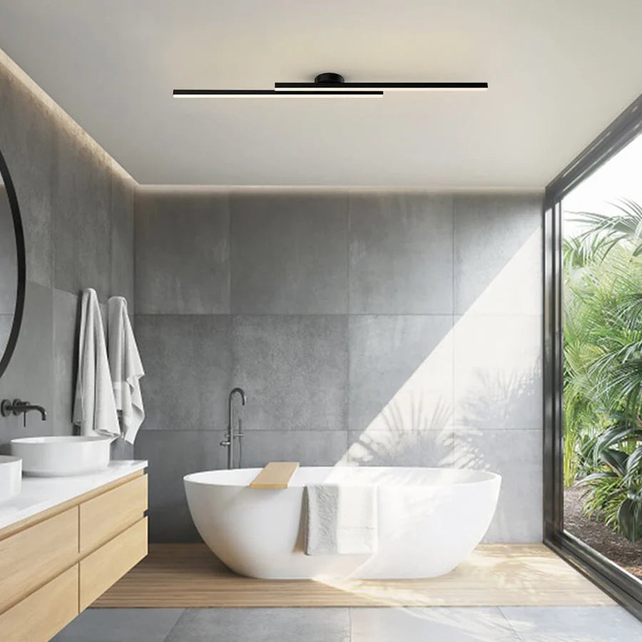 Ceiling Light Double Linear LED Semi-Flush Mount