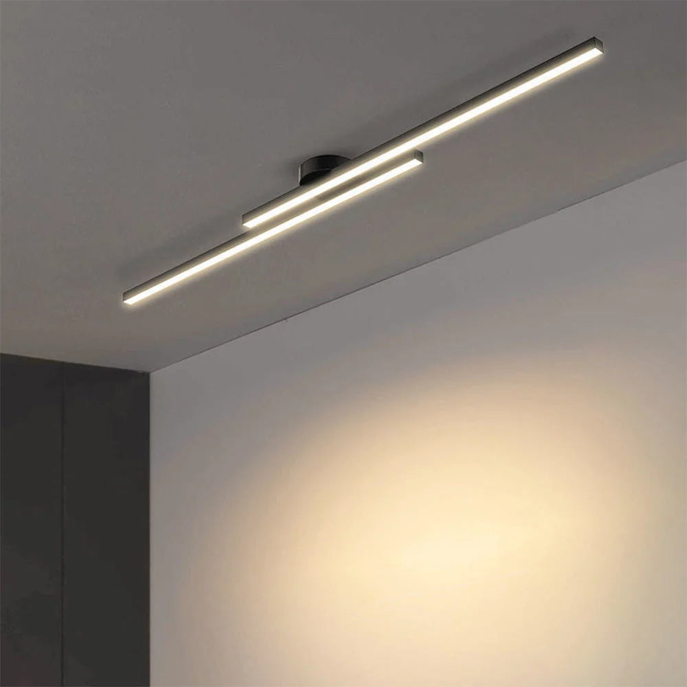 Ceiling Light Double Linear LED Semi-Flush Mount