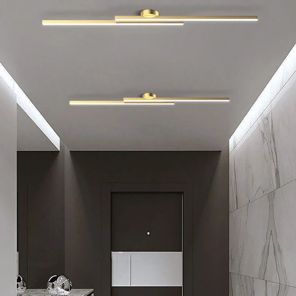 Ceiling Light Double Linear LED Semi-Flush Mount