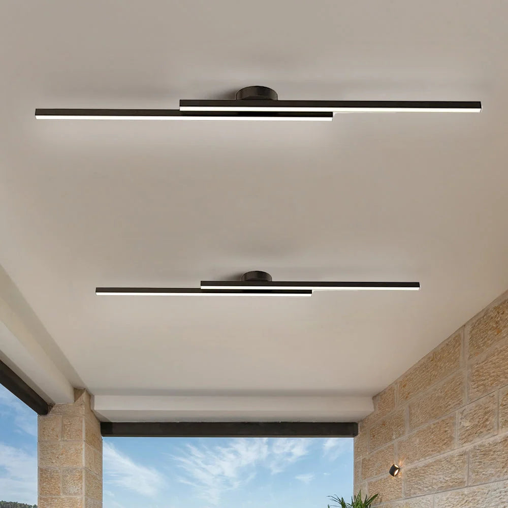 Ceiling Light Double Linear LED Semi-Flush Mount