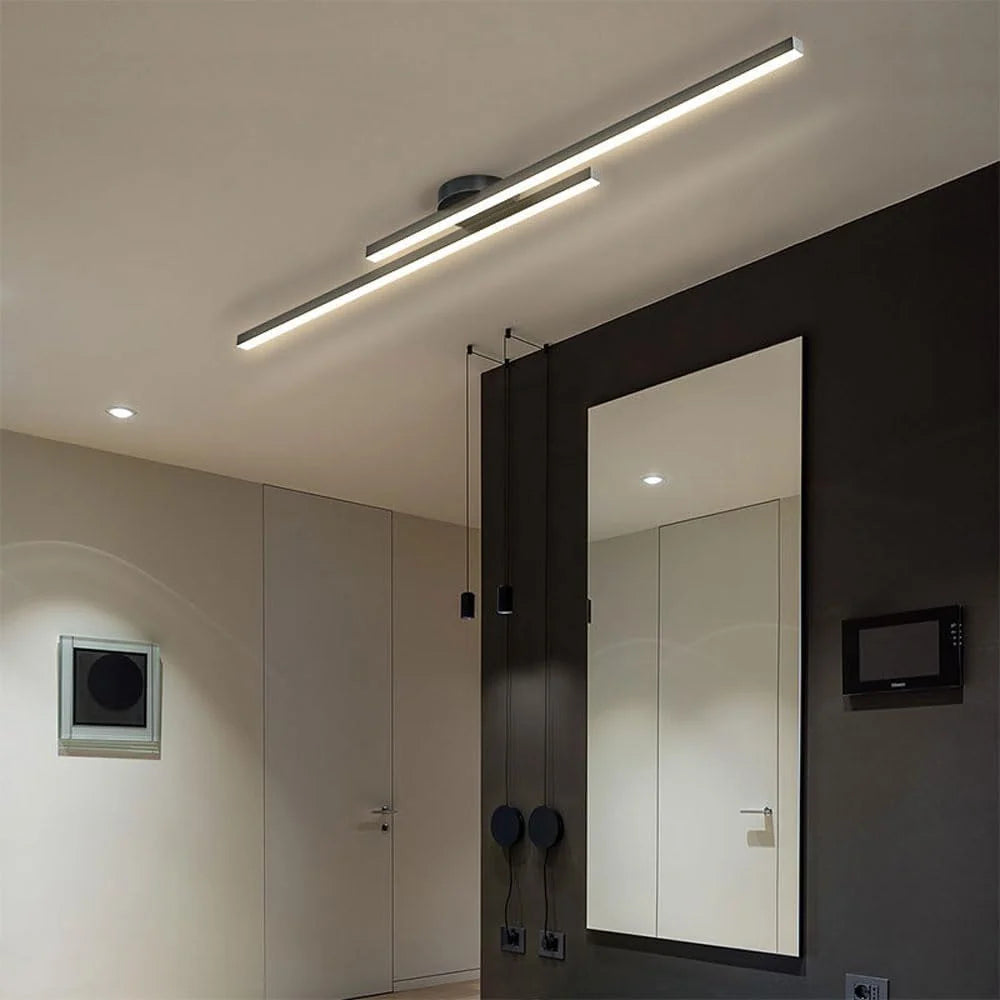 Ceiling Light Double Linear LED Semi-Flush Mount