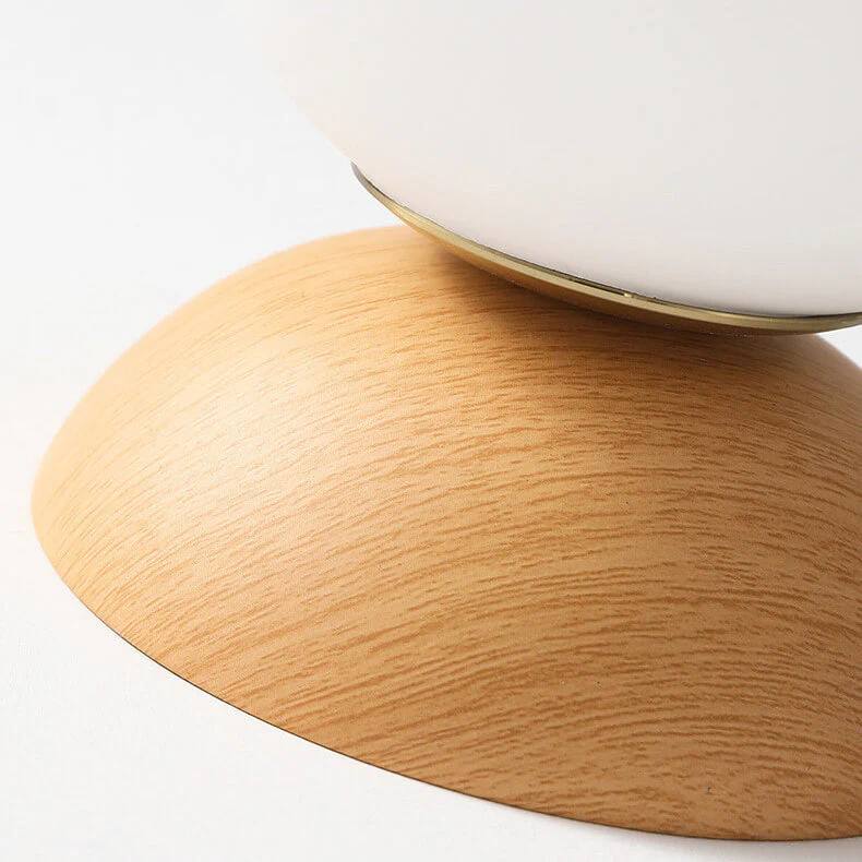 Ceiling Light Glass Globe Wood Grain Design E14 Socket