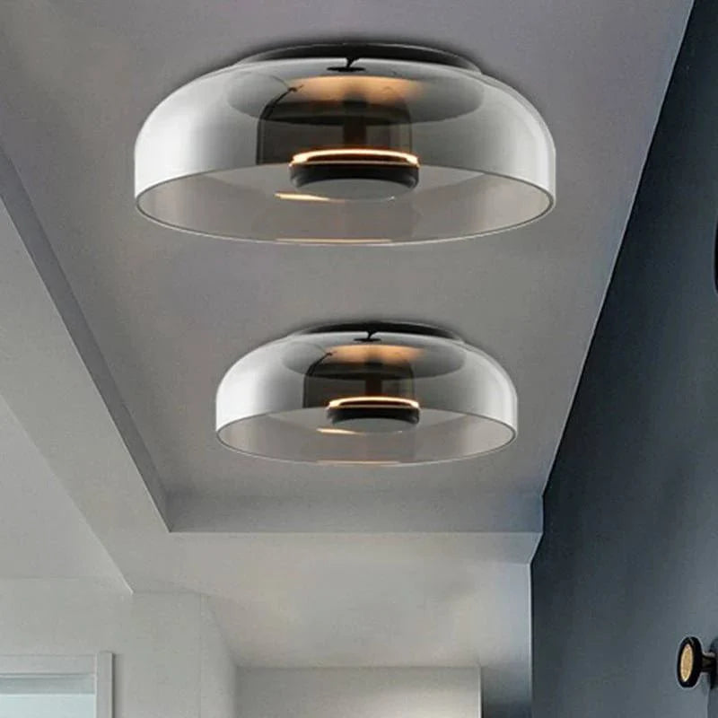 Ceiling Light Glass Integrated LED Warm White