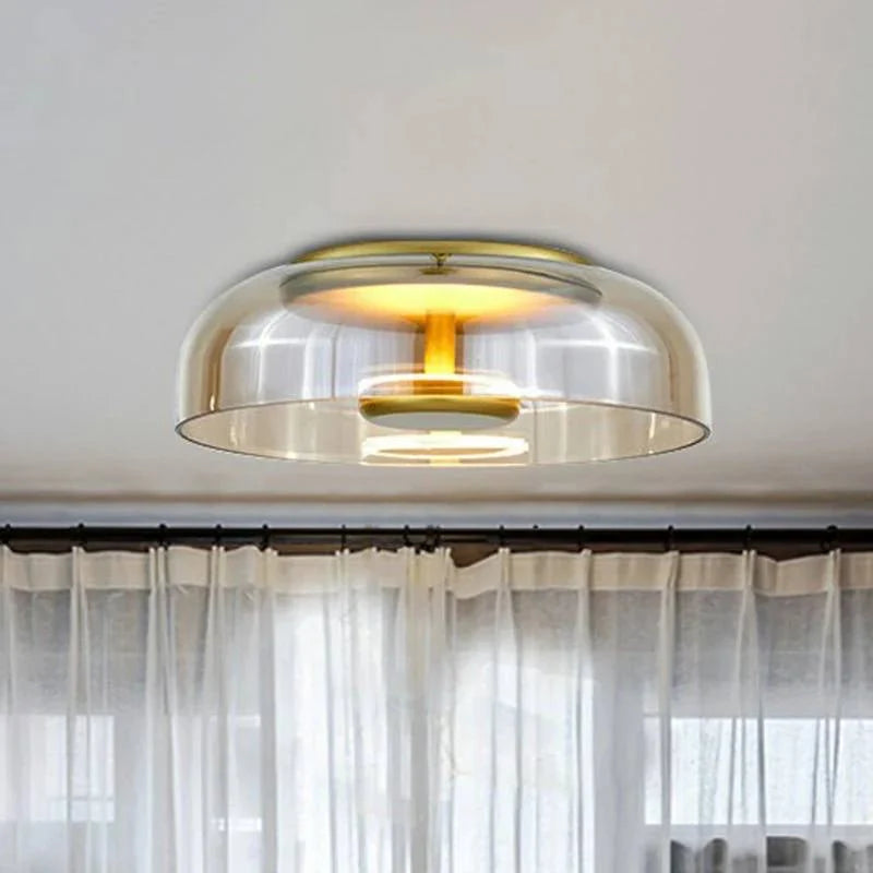 Ceiling Light Glass Integrated LED Warm White