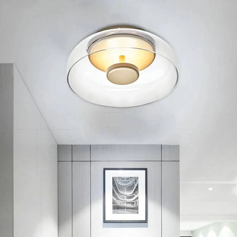 Ceiling Light Glass Integrated LED Warm White