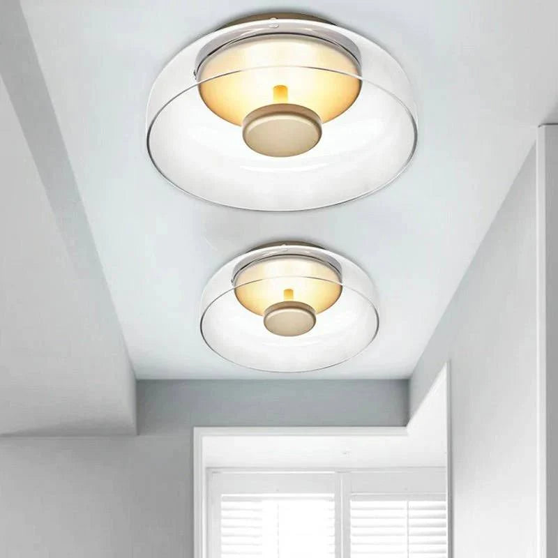 Ceiling Light Glass Integrated LED Warm White
