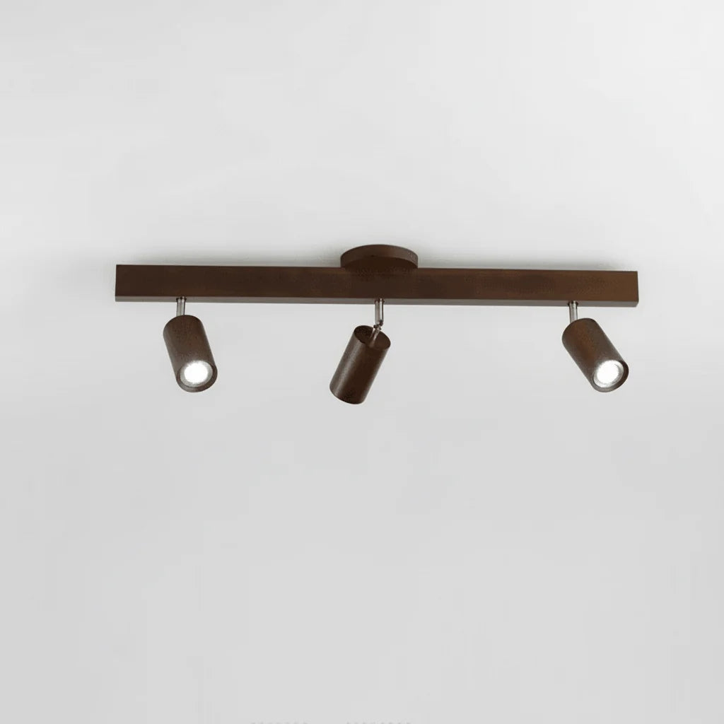 Ceiling Light Solid Wood Adjustable Directional Heads