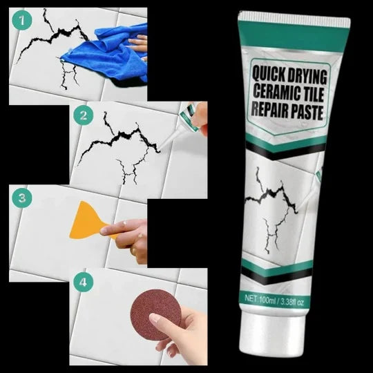 Ceramic Repair Paste Kit Quick-Drying Water-Resistant Finish