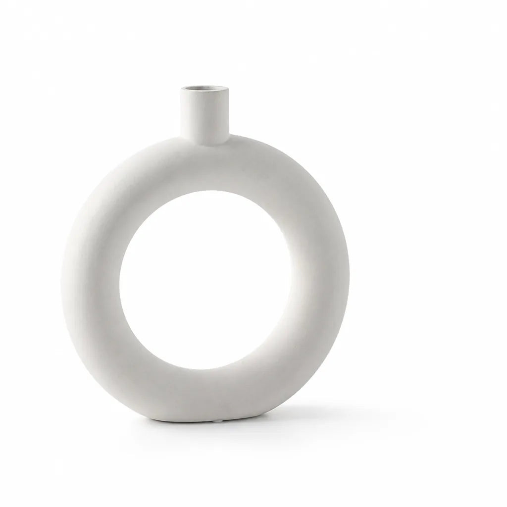 Ceramic Vase Minimalist Smooth Finish 6.9 Inch