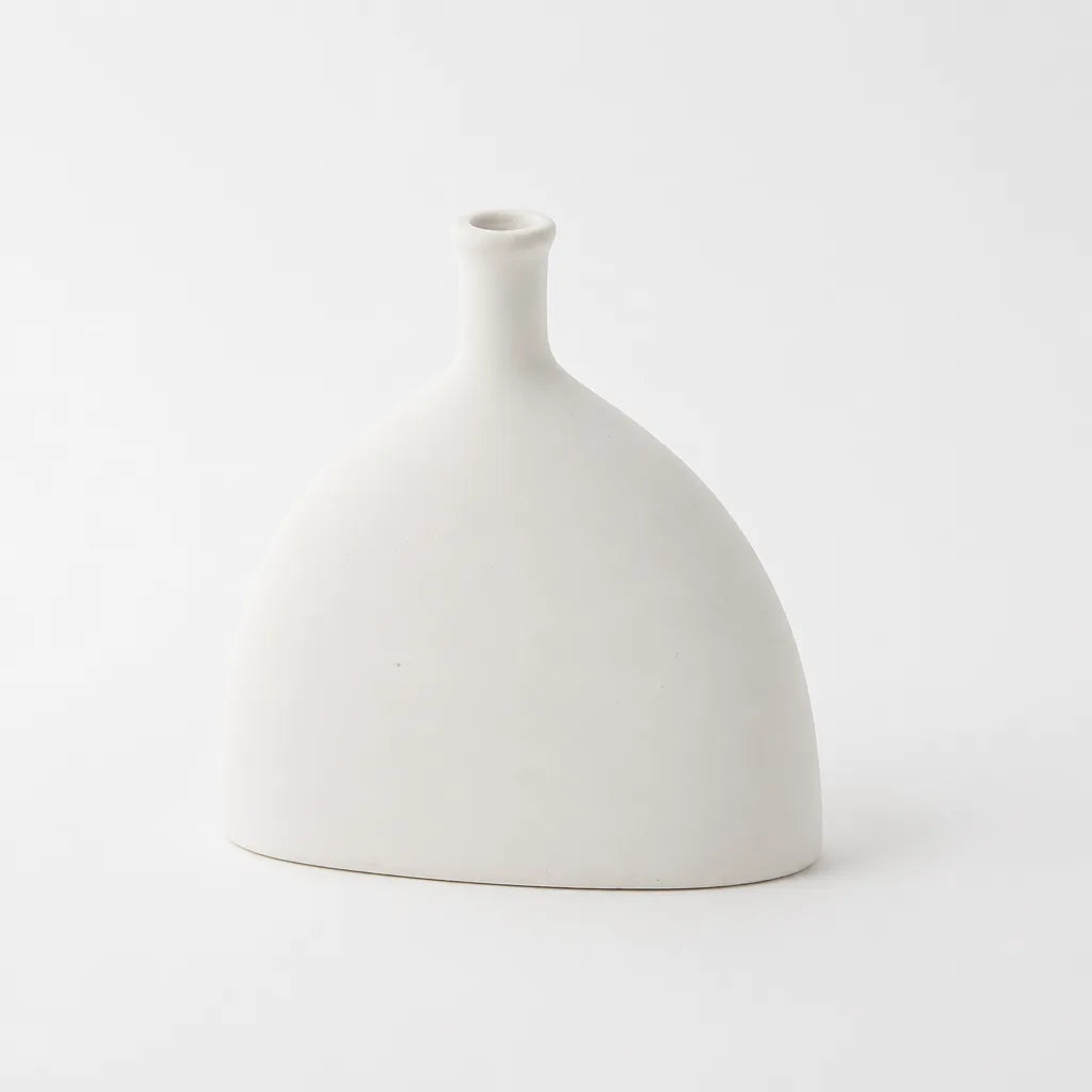 Ceramic Vase Minimalist Smooth Finish 6.9 Inch