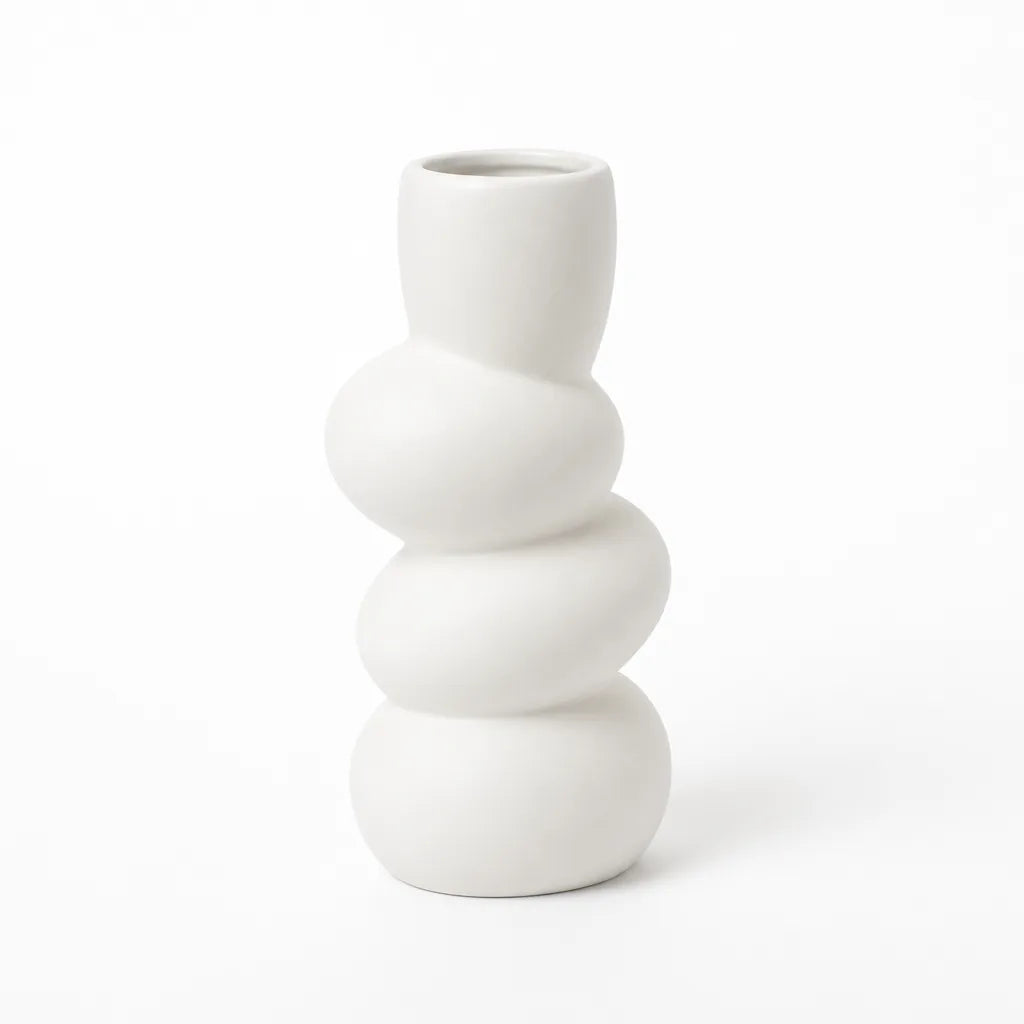 Ceramic Vase Minimalist Smooth Finish 6.9 Inch