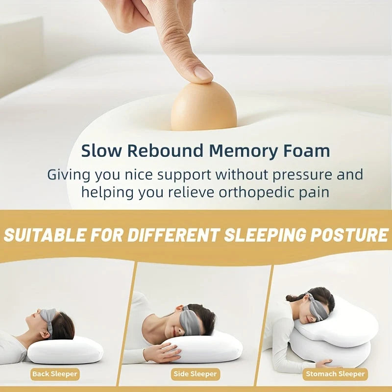 Cervical Support Pillow Memory Foam Breathable Removable Cover