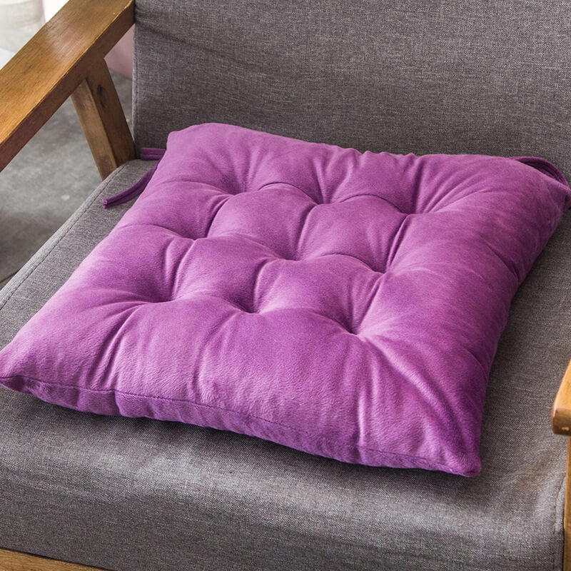 Chair Cushion Velvet Tie-On 16 x 16 Inch