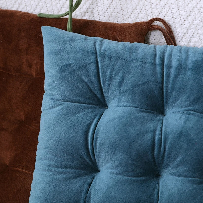 Chair Cushion Velvet Tie-On 16 x 16 Inch