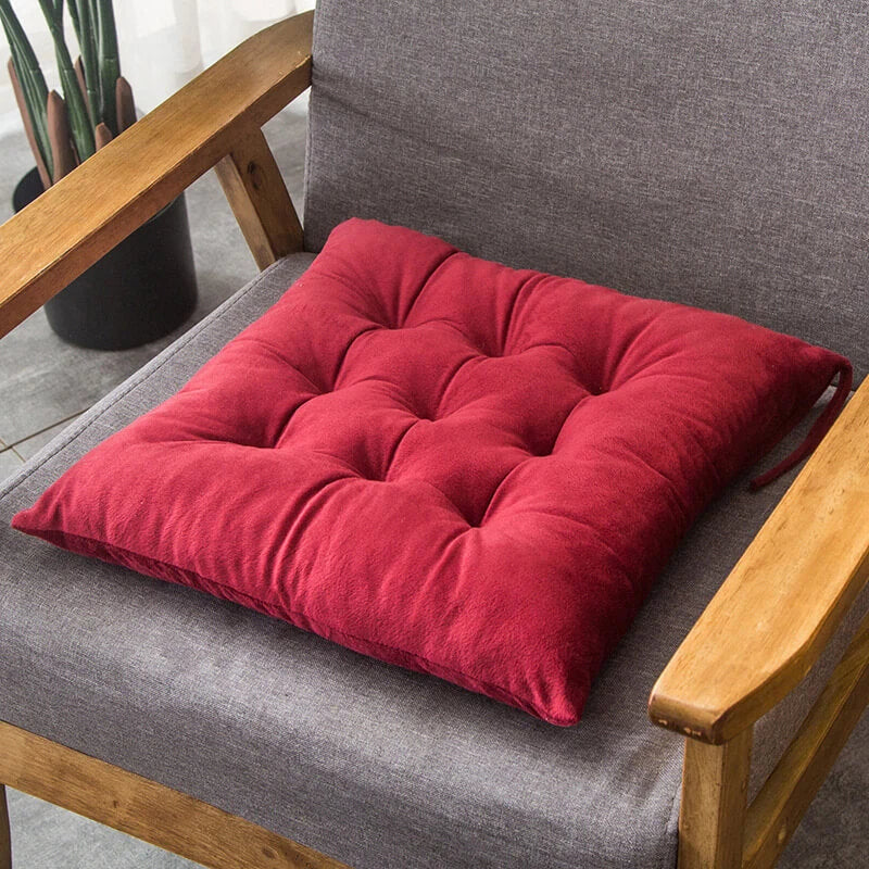 Chair Cushion Velvet Tie-On 16 x 16 Inch
