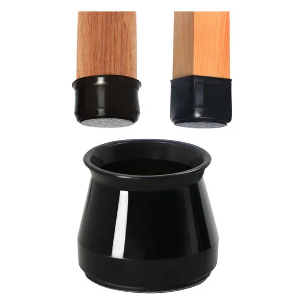 Chair Leg Protectors Silicone Felt Bottom Set of 8