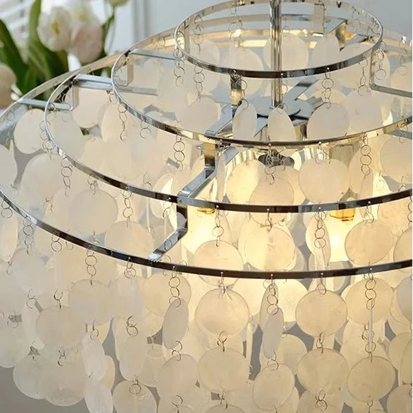Chandelier Layered Shell Design Adjustable LED Lighting