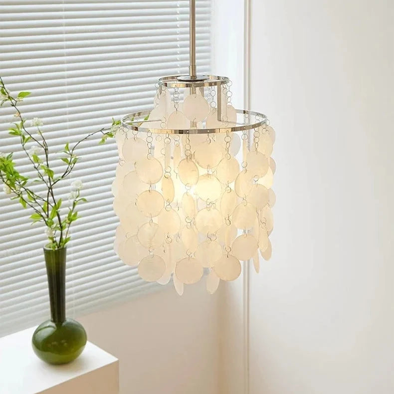 Chandelier Layered Shell Design Adjustable LED Lighting