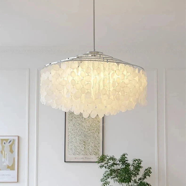 Chandelier Layered Shell Design Adjustable LED Lighting