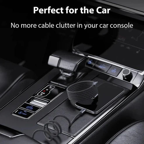 Charging Cable Magnetic Self-Coiling Braided Fabric