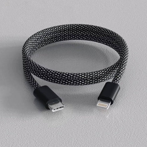 Charging Cable Magnetic Self-Coiling Braided Fabric