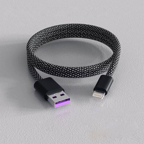 Charging Cable Magnetic Self-Coiling Braided Fabric
