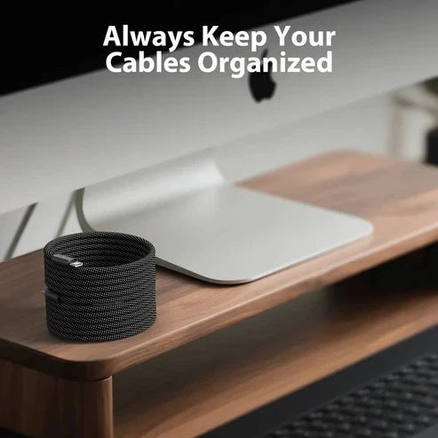 Charging Cable Magnetic Self-Coiling Braided Fabric