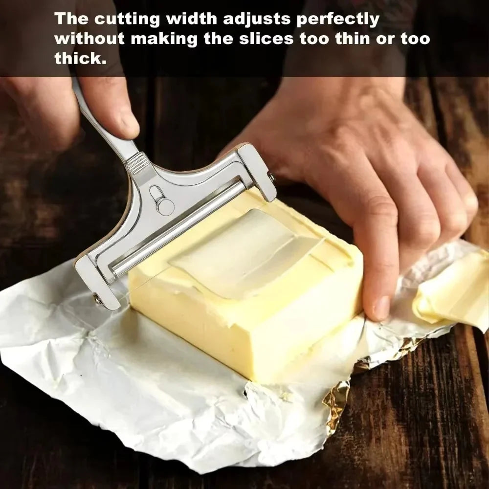 Cheese Slicer Adjustable Thickness With 4 Replacement Wires