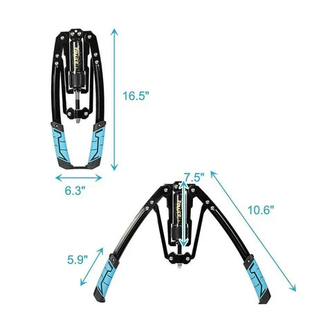 Chest Exerciser 20 Adjustable Resistance Levels Hydraulic Safety System
