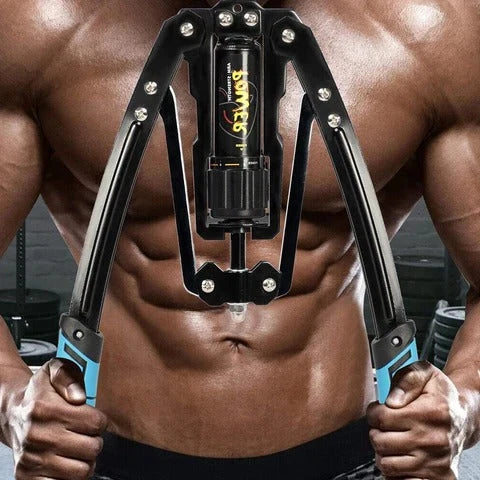 Chest Exerciser 20 Adjustable Resistance Levels Hydraulic Safety System