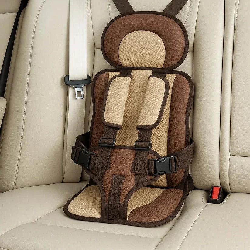 Child Travel Car Seat Foldable Five-Point Harness Washable Cover