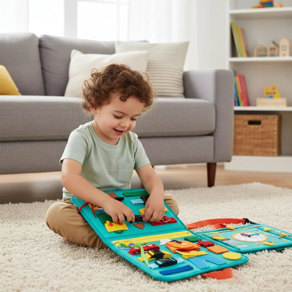 Children’s Activity Board 15 Sensory Activities Lightweight & Portable