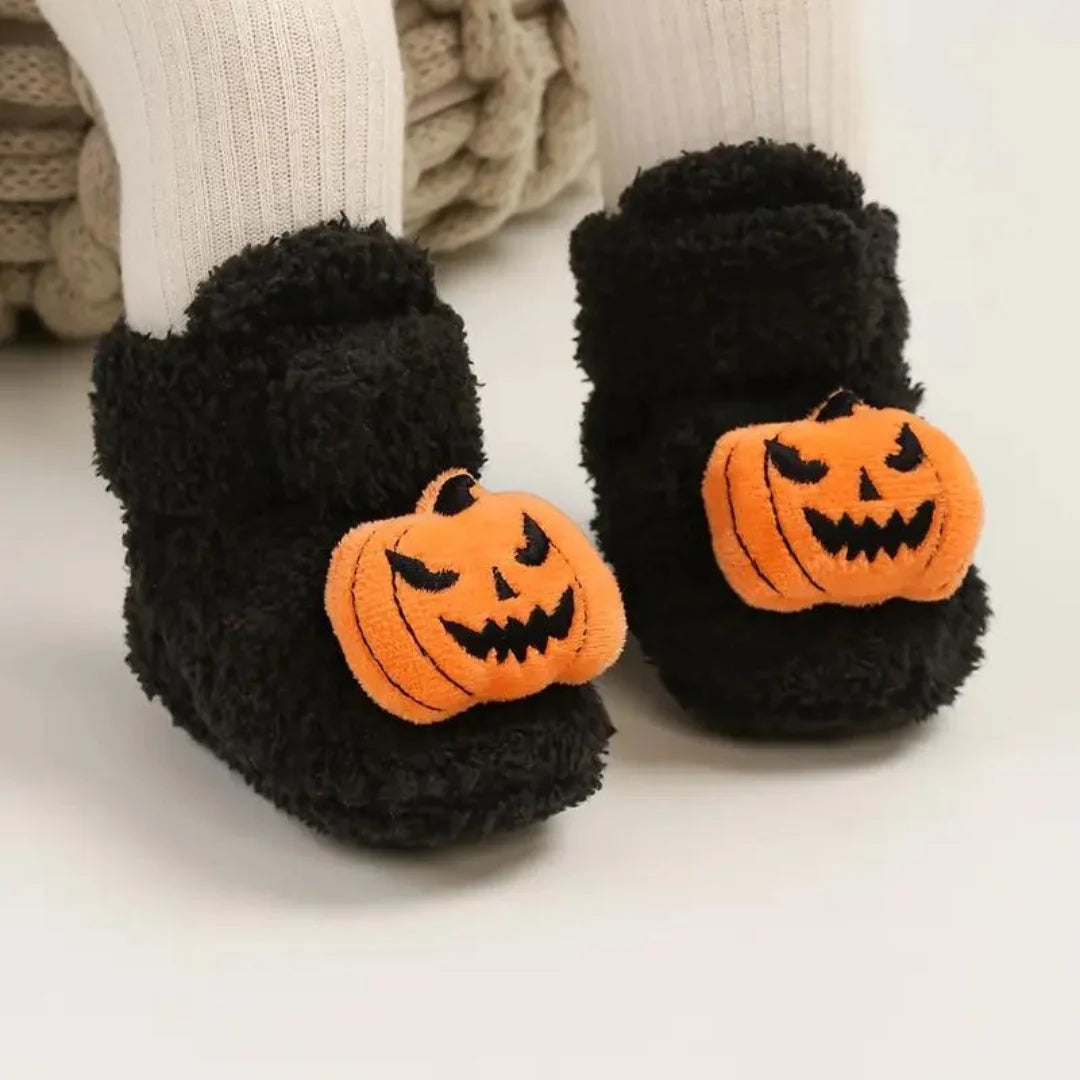Children’s Ankle-High Slippers Fleece Blend Halloween Prints