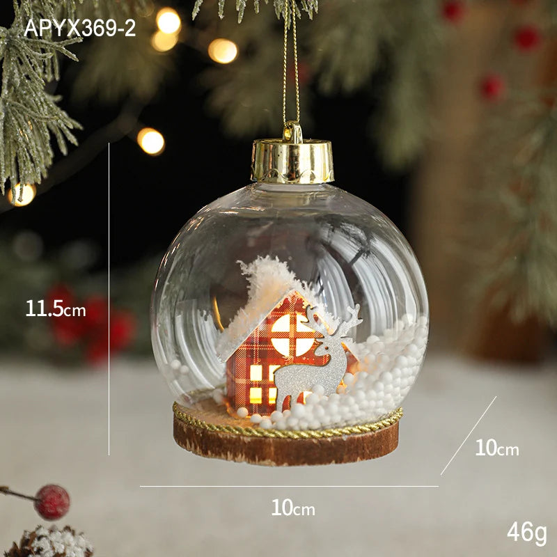Christmas Bauble LED Snowy Landscape Design