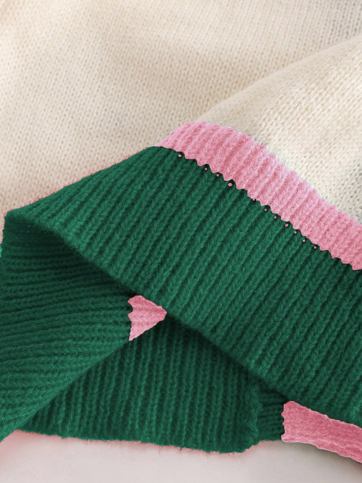 Christmas Cardigan Multicolor Knit Pattern Button Front